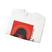 Load image into Gallery viewer, Crewneck Sweatshirt — Red Noir Portrait "Tribeca Salon" Graphic
