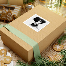 Load image into Gallery viewer, Vintage Black &amp; White Portrait Sticker — Retro Femme Illustration Kiss-Cut
