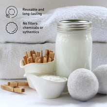 Load image into Gallery viewer, Eco-Friendly Laundry &amp; Wellness Bundle – Detergent Sheets, Wool Dryer Balls, and Essential Oils
